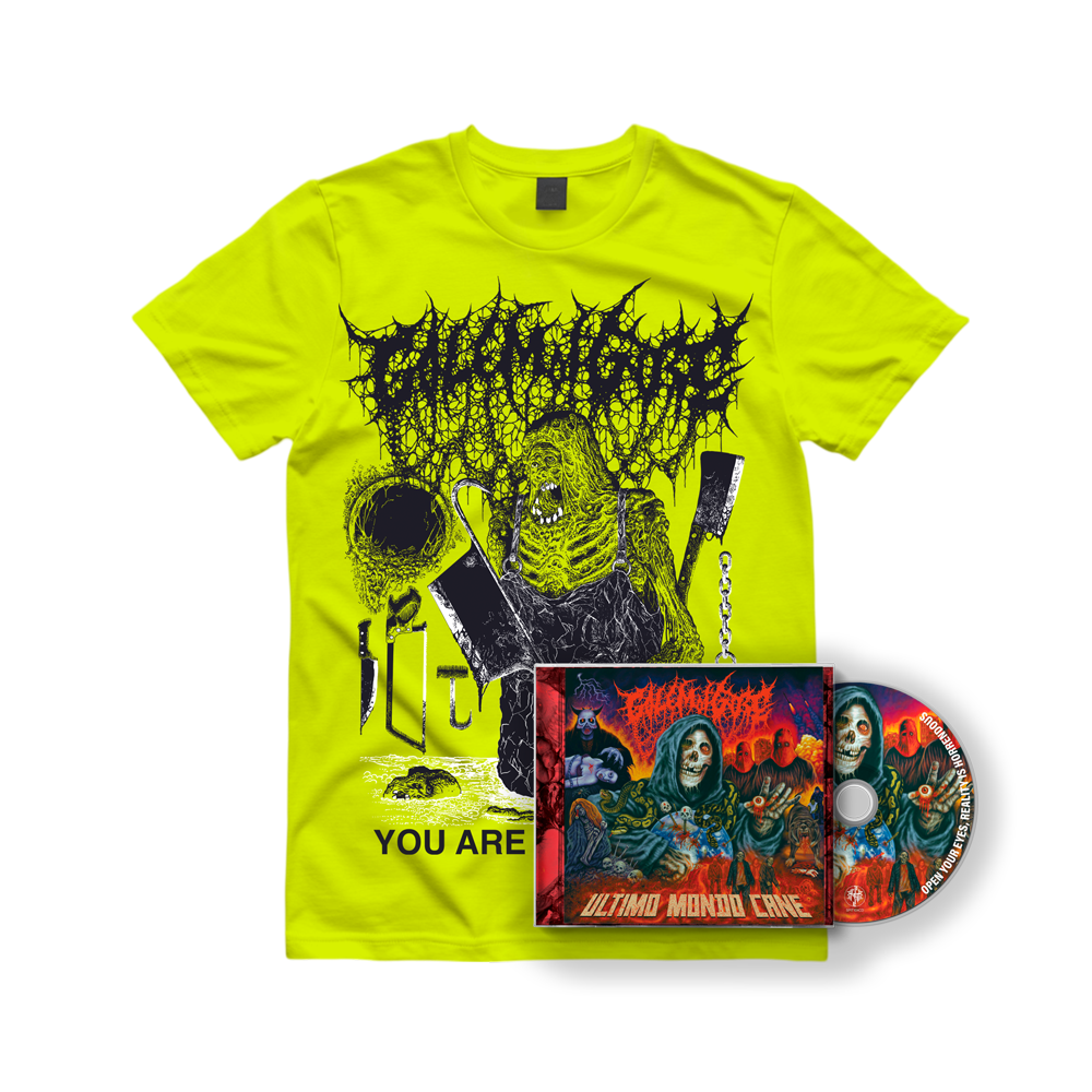 GOLEM OF GORE "YOU ARE DOG FOOD" SHIRT + CD "ULTIMO MONDO CANE" BUNDLE |PRE-ORDER|