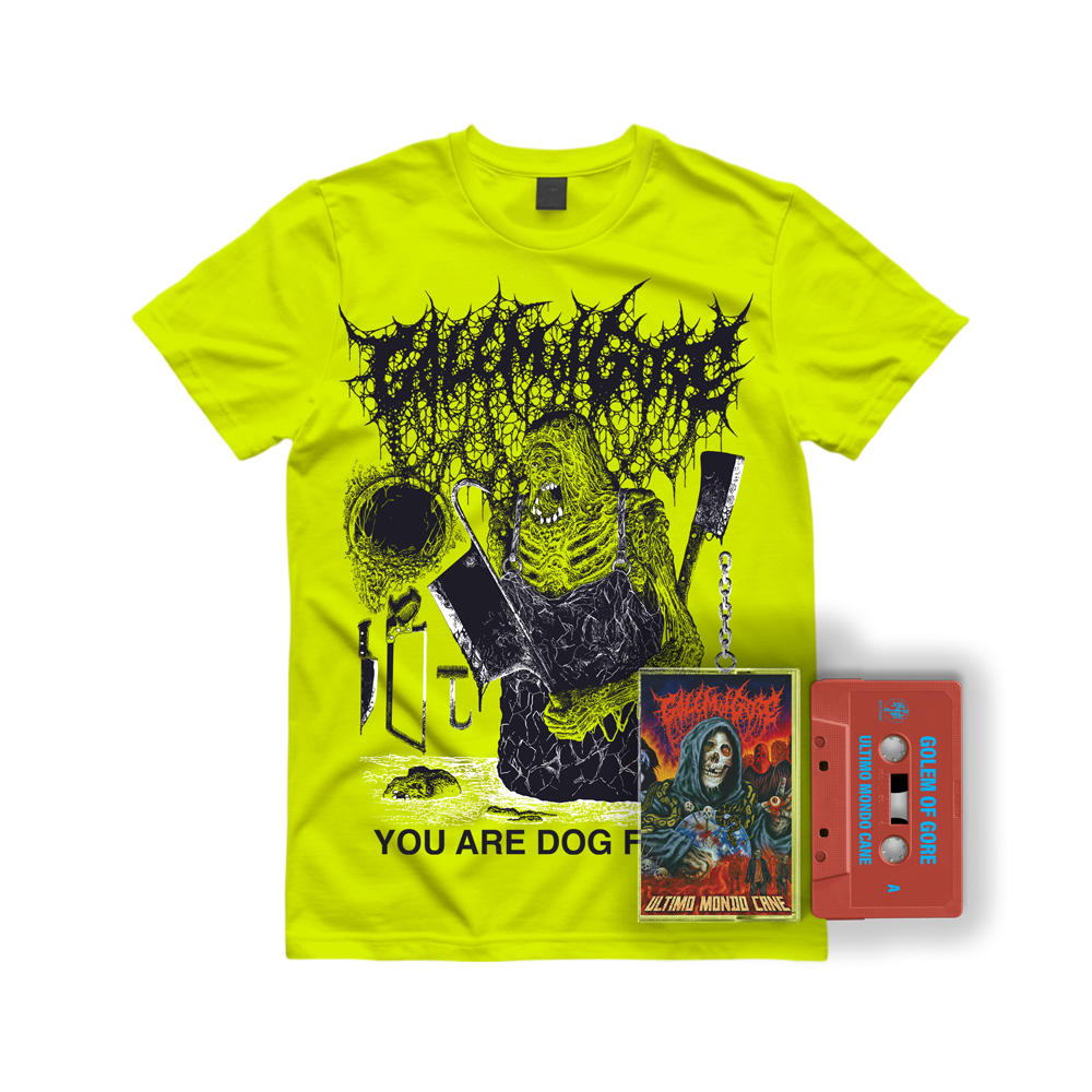 GOLEM OF GORE "YOU ARE DOG FOOD" SHIRT + TAPE "ULTIMO MONDO CANE" BUNDLE |PRE-ORDER|