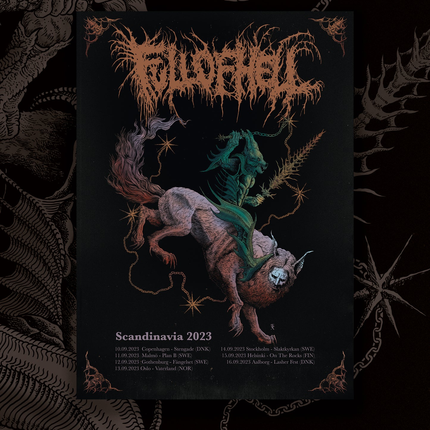 FULL OF HELL "SCANDINAVIA 2023" POSTER